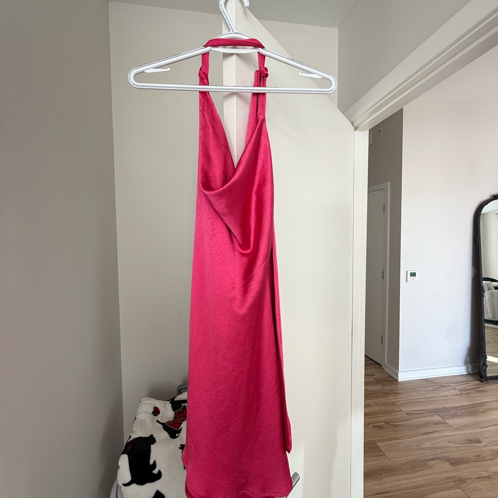 Altered State Elegant Pink Halter Dress Size L